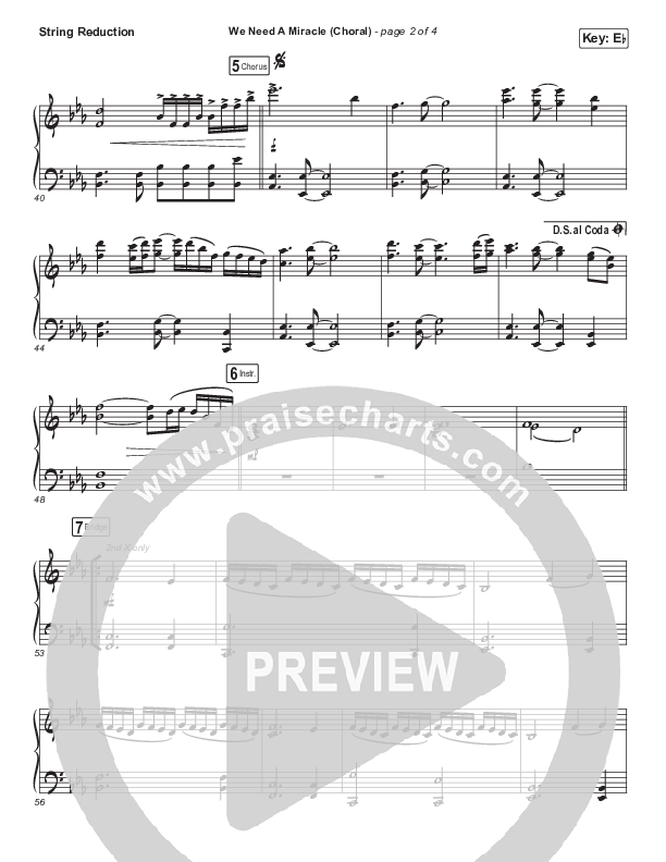 We Need A Miracle (Choral Anthem SATB) String Reduction (Charity Gayle / Arr. Luke Gambill)