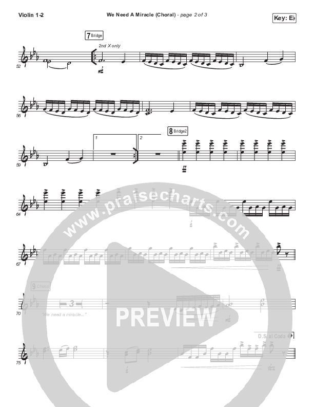 We Need A Miracle (Choral Anthem SATB) String Pack (Charity Gayle / Arr. Luke Gambill)