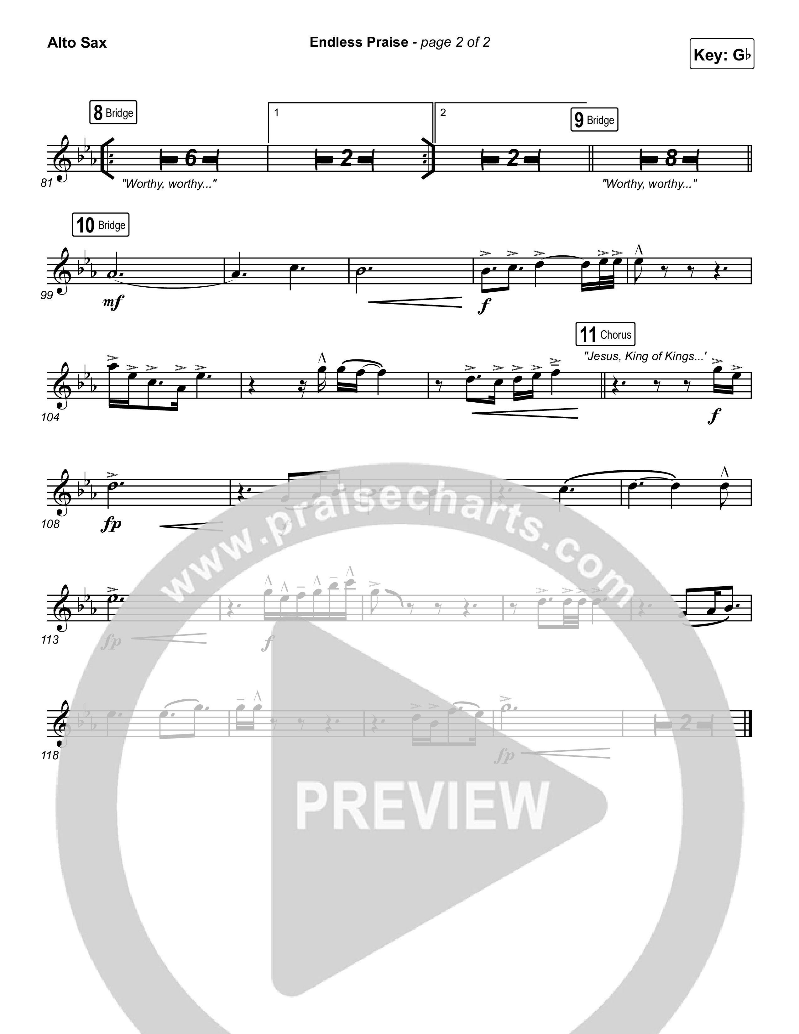 Endless Praise (Choral Anthem SATB) Sax Pack (Arr. Luke Gambill / Charity Gayle)
