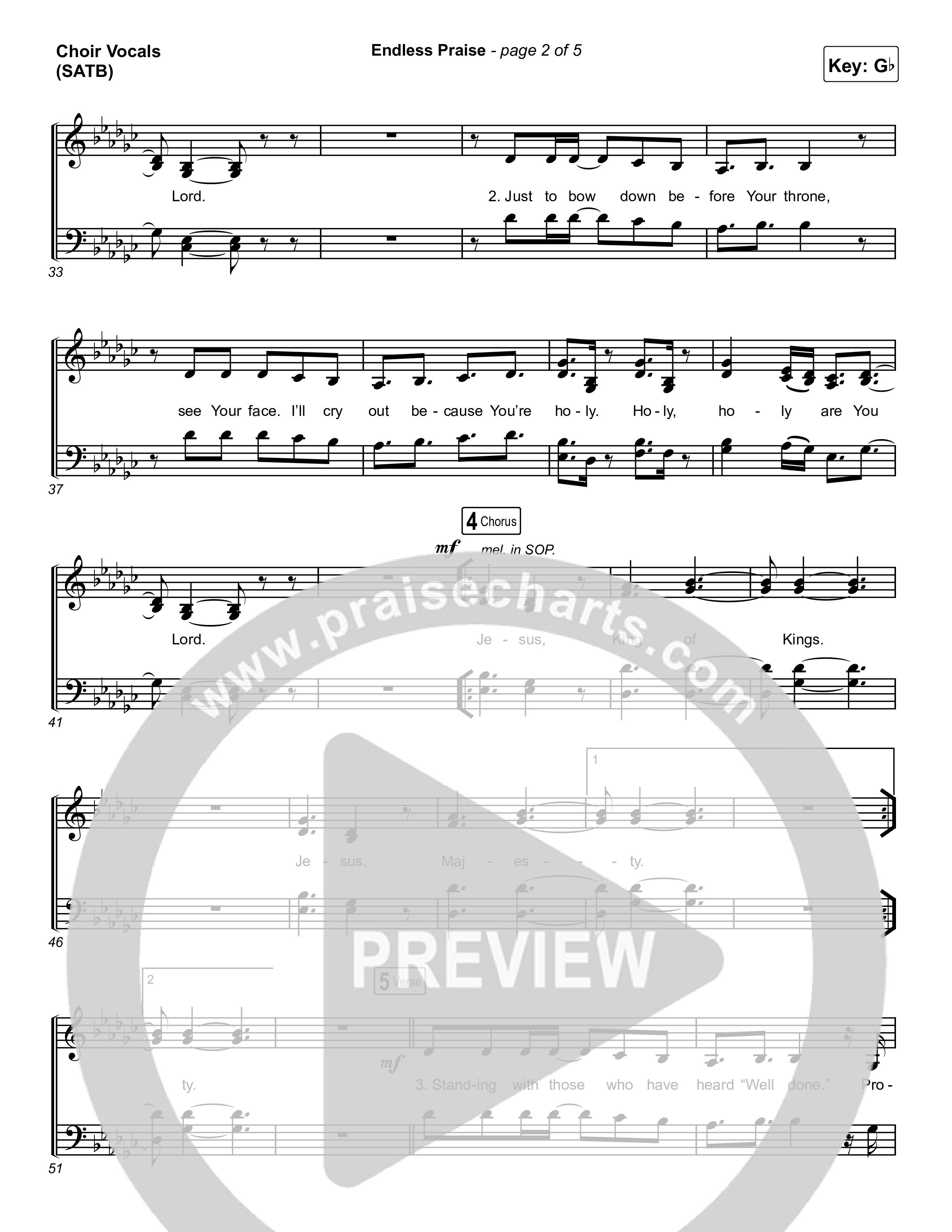 Endless Praise (Choral Anthem SATB) Choir Sheet (SATB) (Arr. Luke Gambill / Charity Gayle)