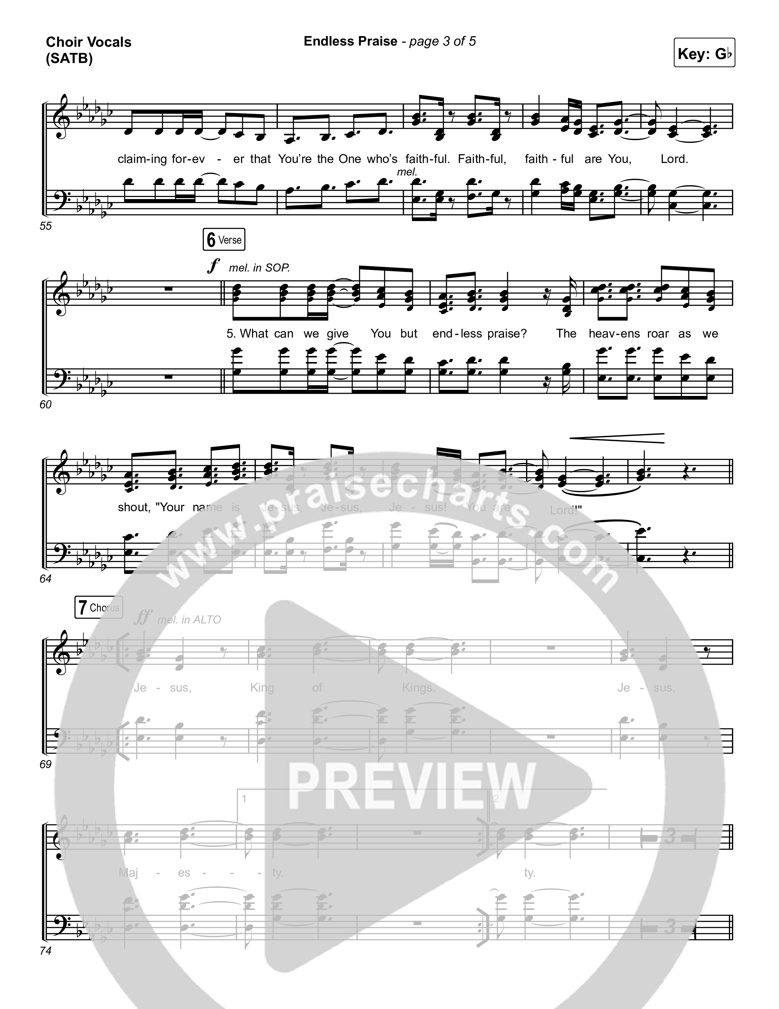 Endless Praise (Choral Anthem SATB) Choir Sheet (SATB) (Arr. Luke Gambill / Charity Gayle)