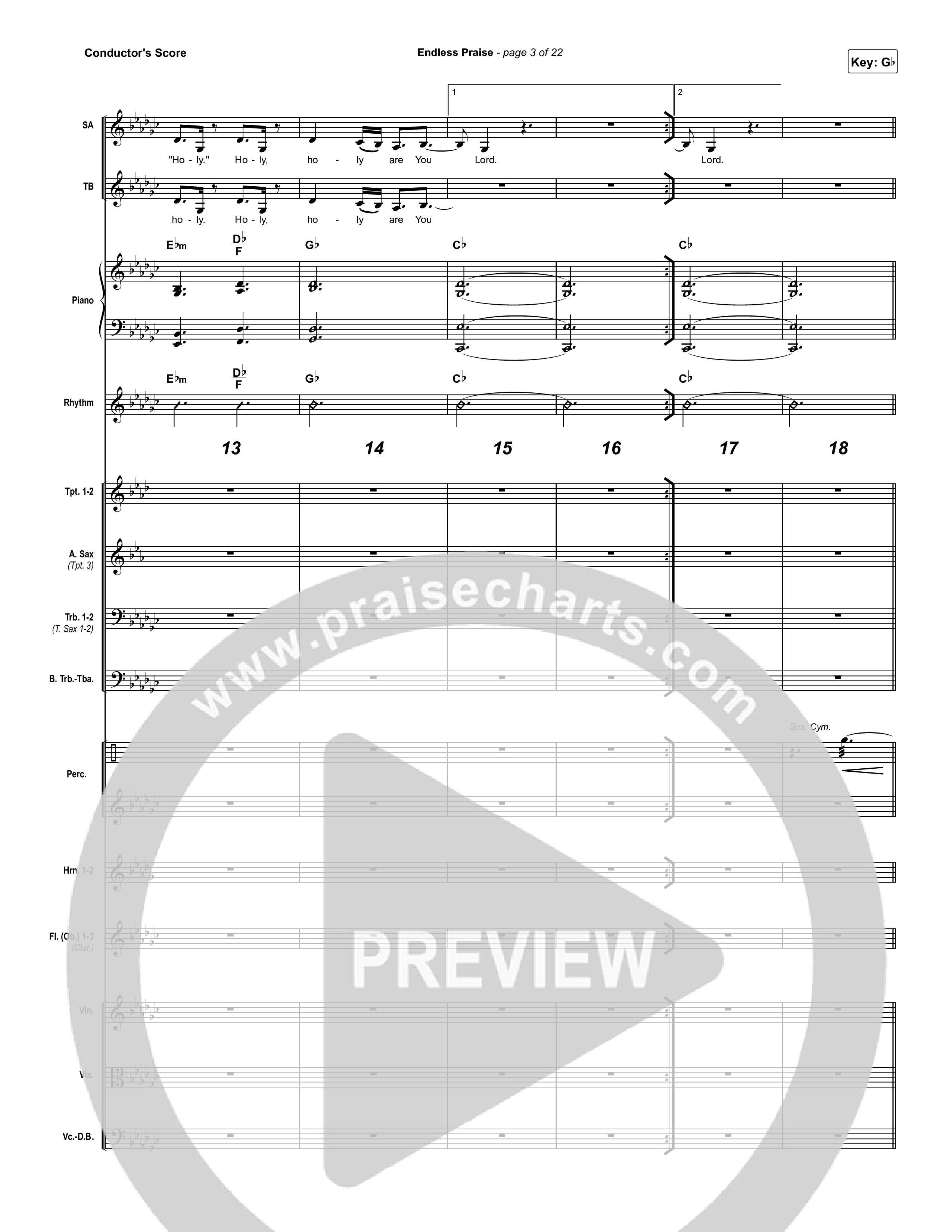 Endless Praise (Choral Anthem SATB) Conductor's Score (Arr. Luke Gambill / Charity Gayle)