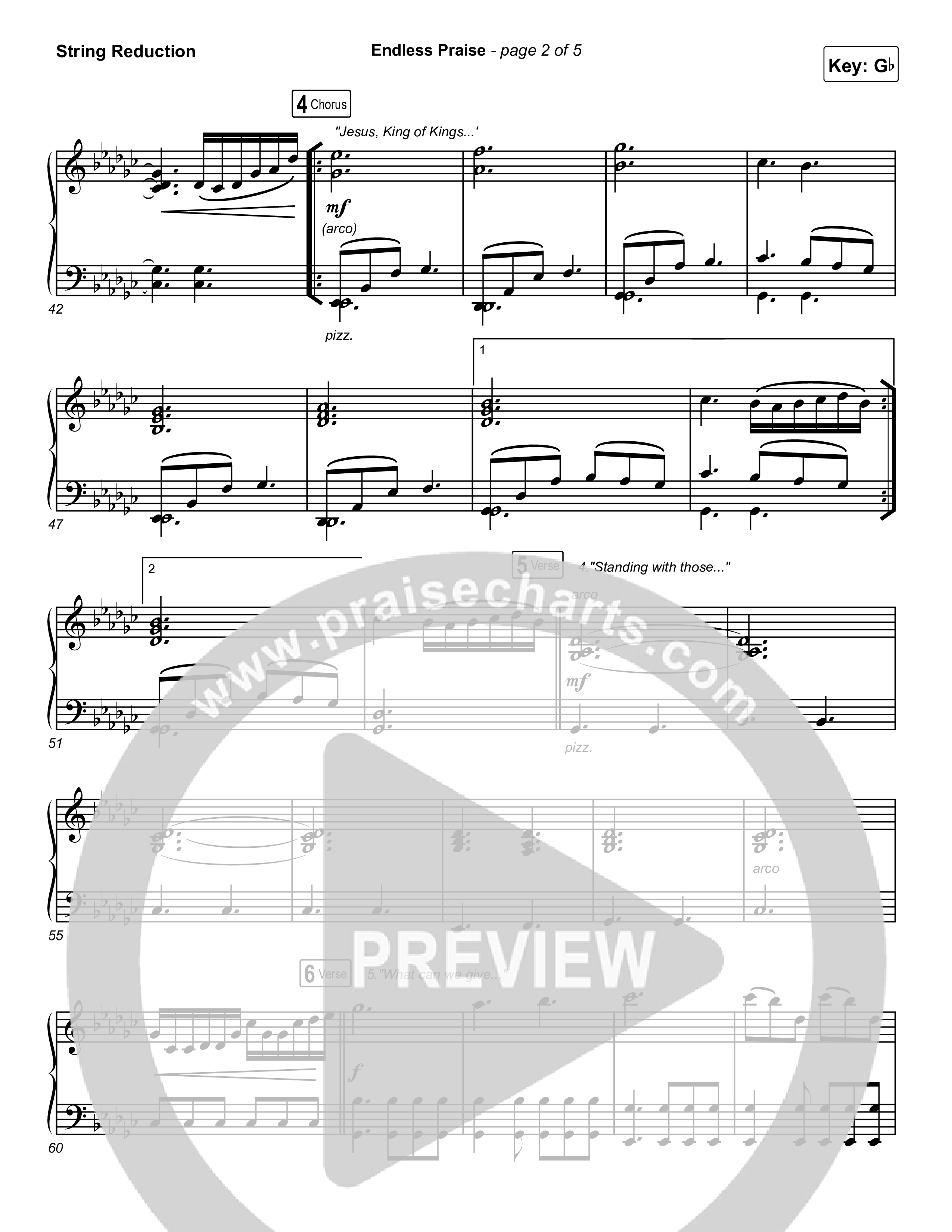 Endless Praise (Choral Anthem SATB) String Reduction (Arr. Luke Gambill / Charity Gayle)