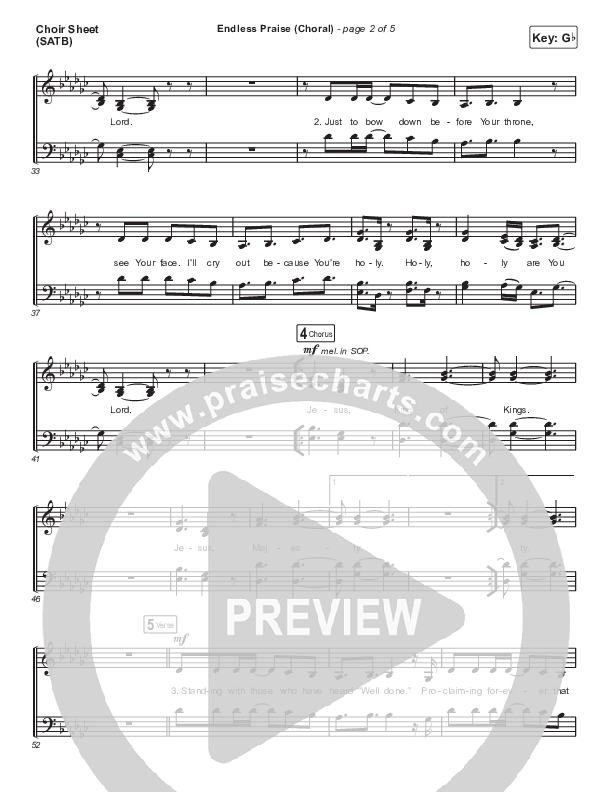 Endless Praise (Choral Anthem SATB) Choir Vocals (SATB) (Arr. Luke Gambill / Charity Gayle)