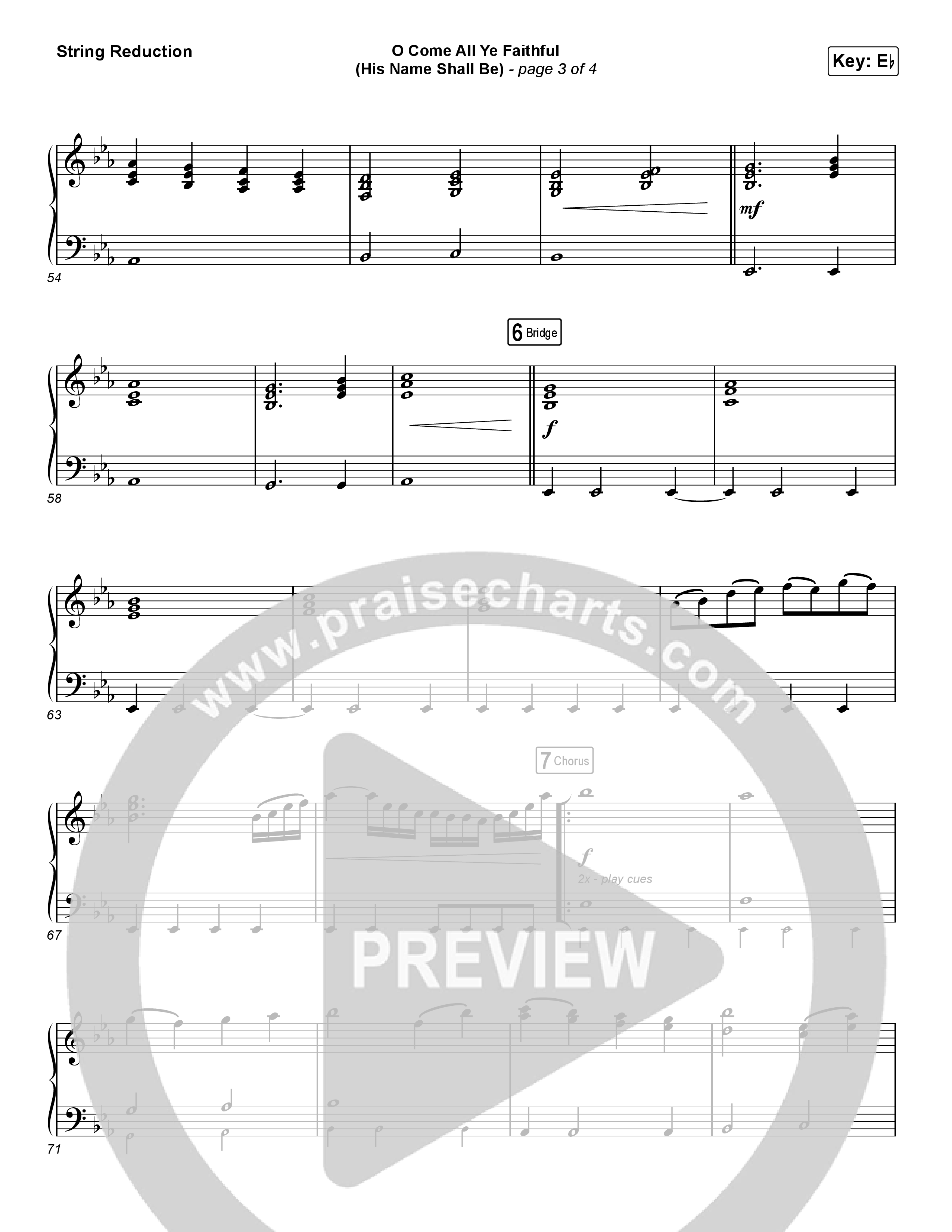 O Come All Ye Faithful (His Name Shall Be) (Choral Anthem SATB) String Reduction (Passion / Arr. Luke Gambill)