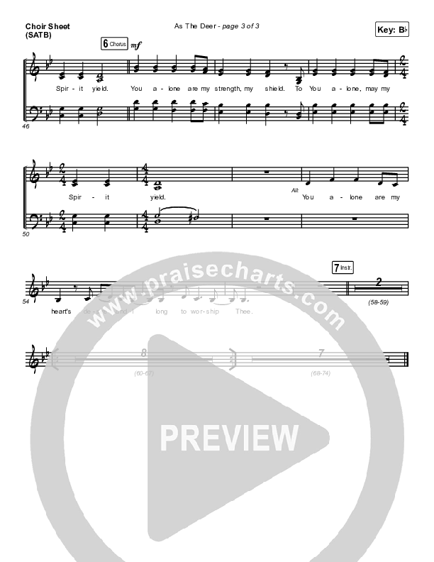 As The Deer Choir Vocals (SATB) (Steffany Gretzinger)