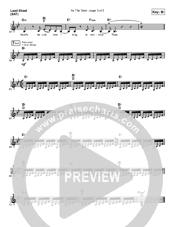 As The Deer Lead Sheet (SAT) (Steffany Gretzinger)