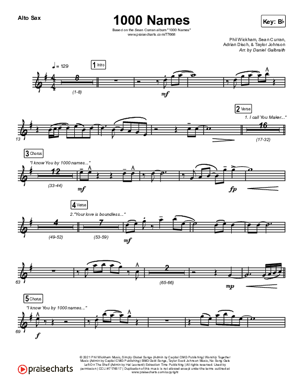 1000 Names Alto Sax (Sean Curran)