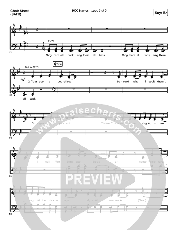 1000 Names Choir Sheet (SATB) (Print Only) (Sean Curran)