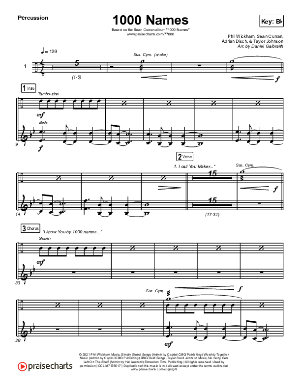 1000 Names Percussion (Sean Curran)