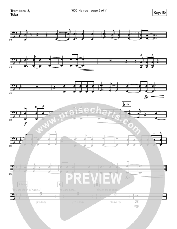 1000 Names Trombone 3/Tuba (Sean Curran)