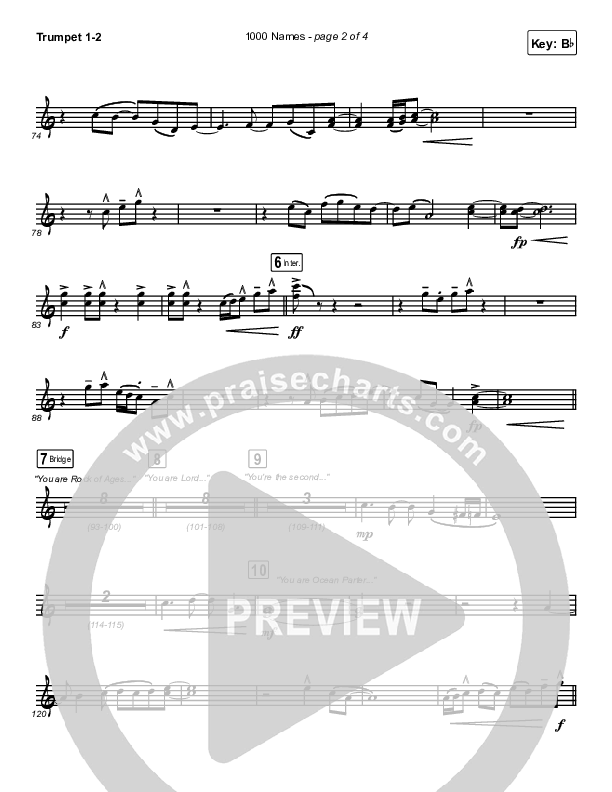 1000 Names Trumpet 1,2 (Sean Curran)