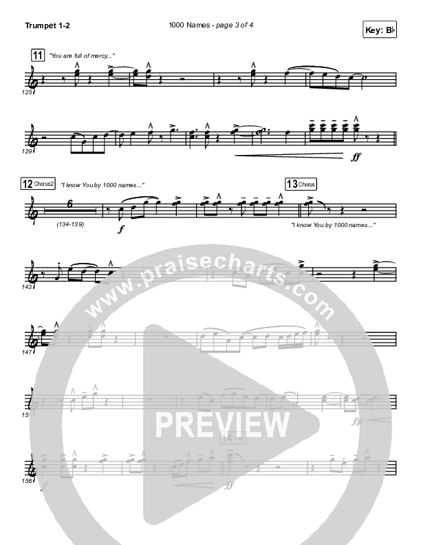 1000 Names Trumpet 1,2 (Sean Curran)