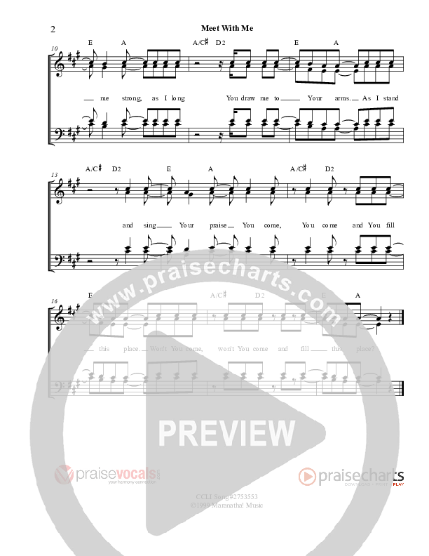 Meet With Me Lead Sheet (PraiseVocals)