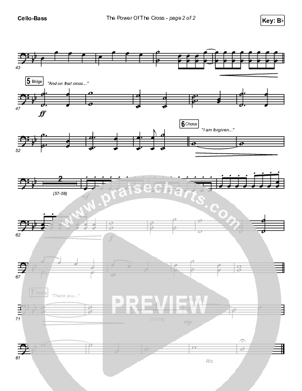 The Power Of The Cross Cello/Bass (Casting Crowns)