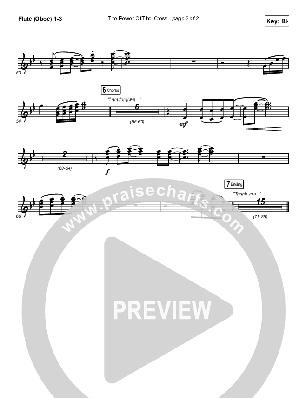 The Power Of The Cross Flute/Oboe 1/2/3 (Casting Crowns)