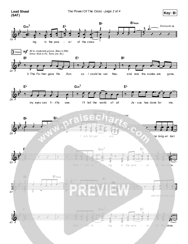 The Power Of The Cross Lead Sheet (SAT) (Casting Crowns)