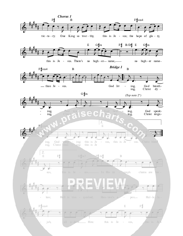 This Is Jesus Lead Sheet (Gas Street Music)