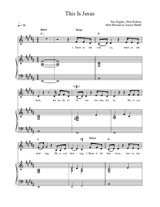 This Is Jesus Lead & Piano (Gas Street Music)