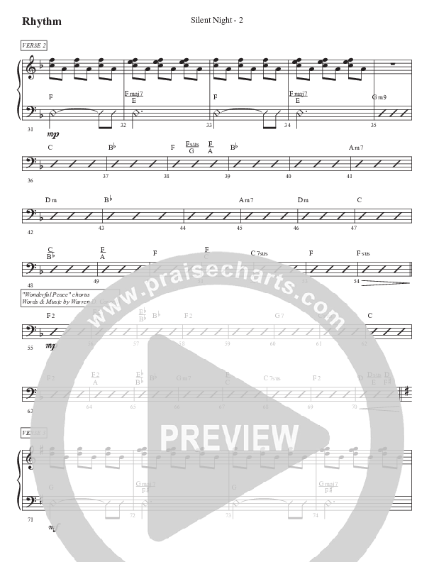Silent Night (with Wonderful Peace) Rhythm Chart (WorshipTeam.tv)