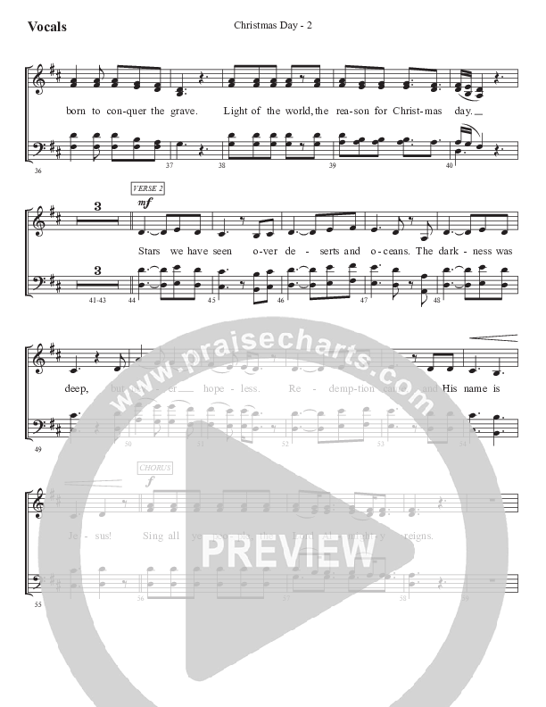 Christmas Day Choir Sheet (SATB) (WorshipTeam.tv)