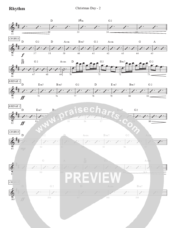 Christmas Day Rhythm Chart (WorshipTeam.tv)