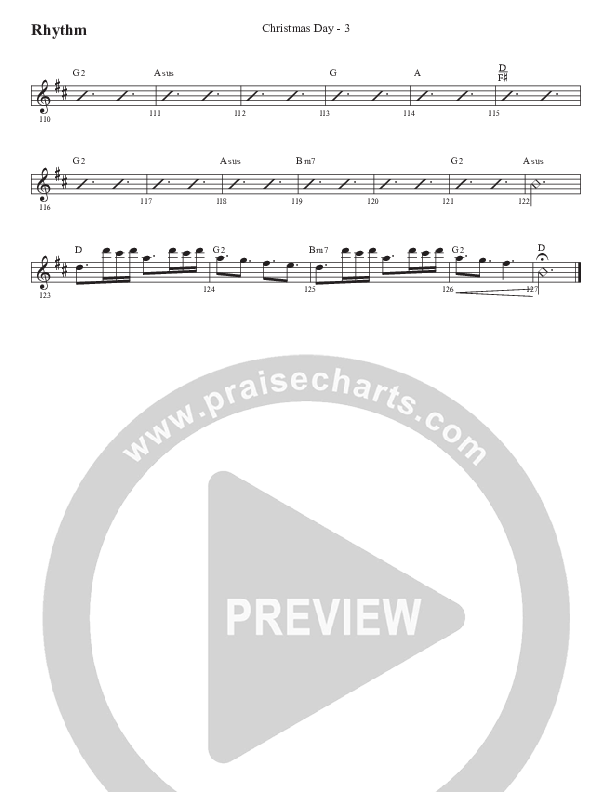 Christmas Day Rhythm Chart (WorshipTeam.tv)