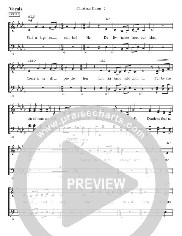 Christmas Hymn (Praise To God Whose Love Was Shown) Choir Sheet (SATB) (WorshipTeam.tv)