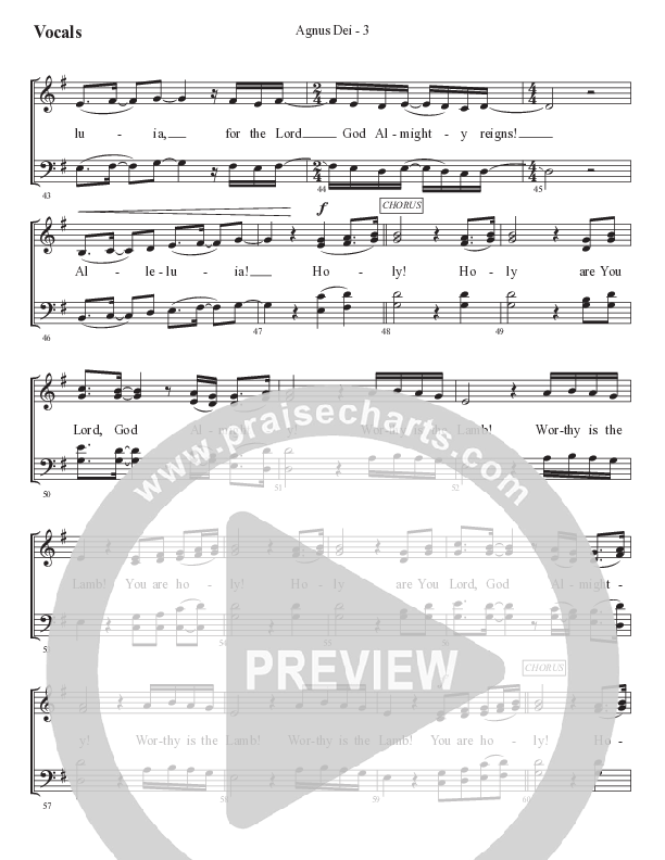 Agnus Dei Choir Sheet (SATB) (WorshipTeam.tv)