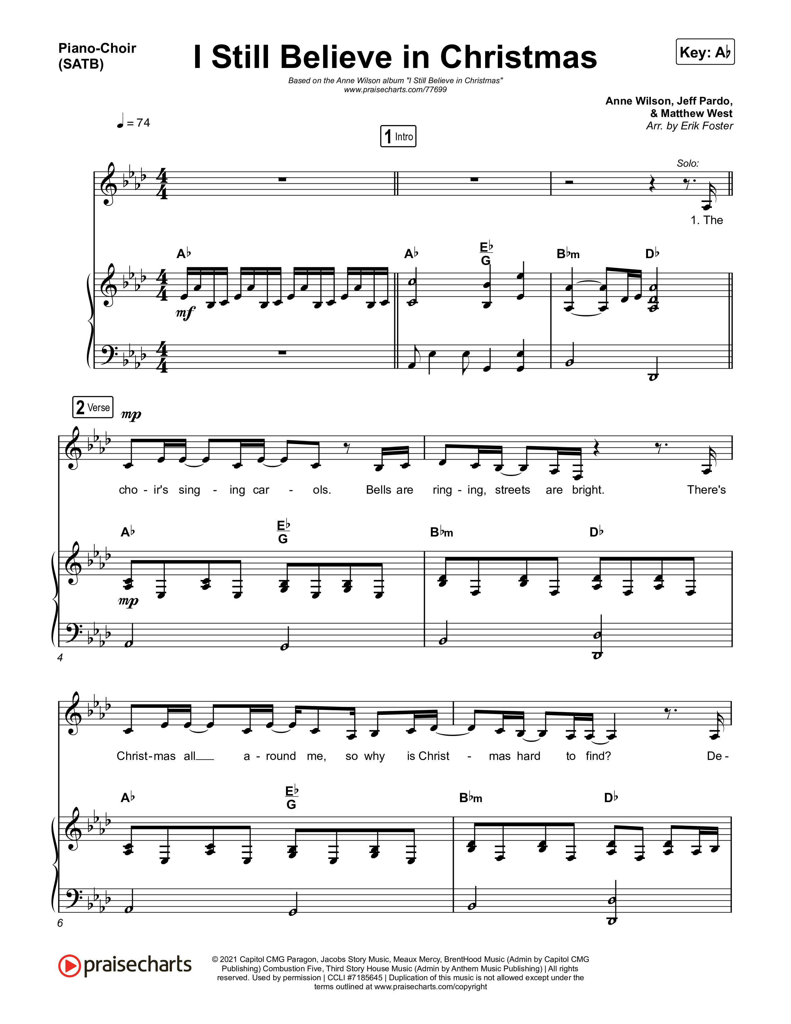 I Still Believe In Christmas Piano/Choir (SATB) (Anne Wilson)
