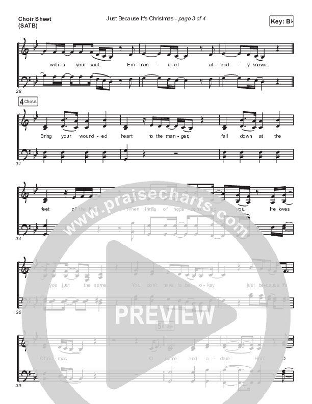 Just Because It's Christmas Choir Sheet (SATB) (Anne Wilson)