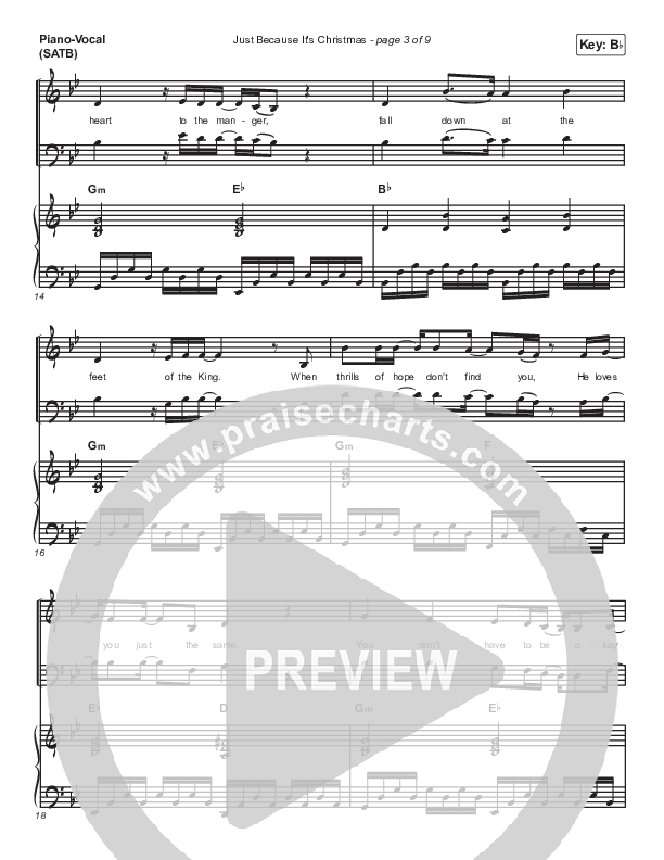 Just Because It's Christmas Piano/Vocal (SATB) (Anne Wilson)