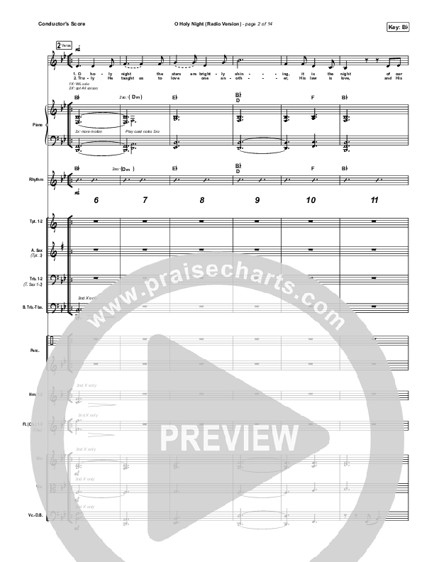 O Holy Night (Radio) Conductor's Score (Crowder / Passion)