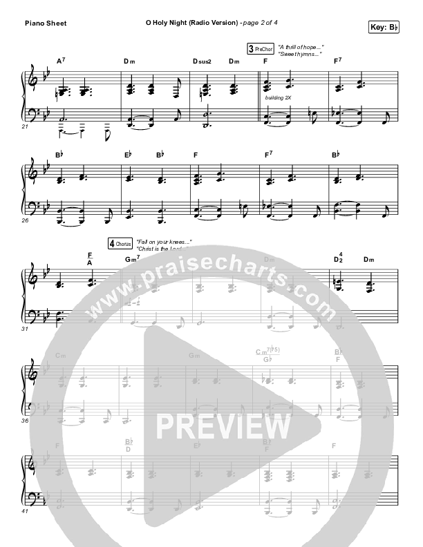O Holy Night (Radio) Piano Sheet (Print Only) (Crowder / Passion)