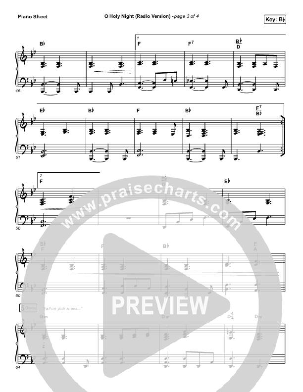 O Holy Night (Radio) Piano Sheet (Print Only) (Crowder / Passion)