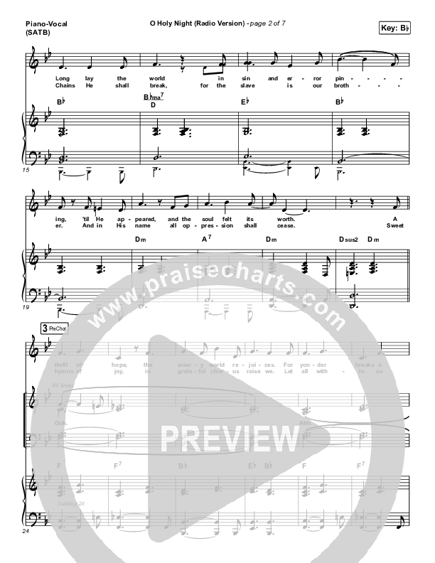 O Holy Night (Radio) Piano/Vocal (Print Only) (Crowder / Passion)