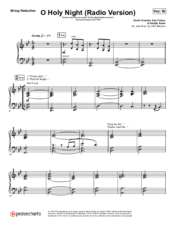 O Holy Night (Radio) String Reduction (Crowder / Passion)