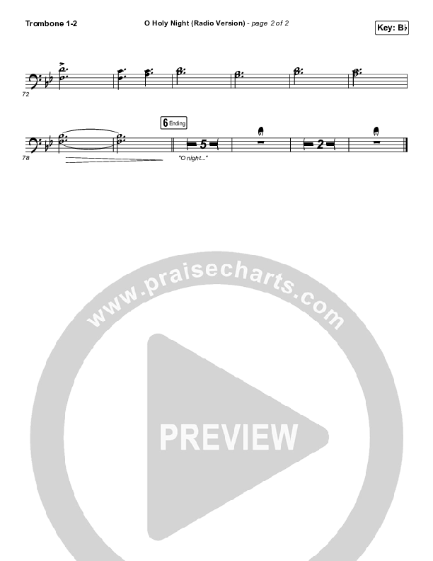 O Holy Night (Radio) Trombone 1/2 (Crowder / Passion)