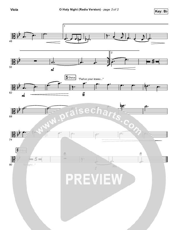 O Holy Night (Radio) Viola (Crowder / Passion)