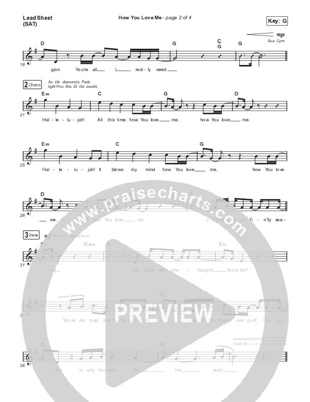 How You Love Me Lead Sheet (SAT) (Patrick Mayberry)
