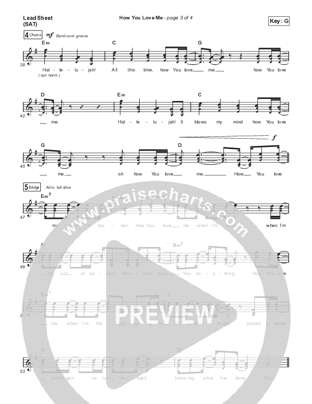 How You Love Me Lead Sheet (SAT) (Patrick Mayberry)