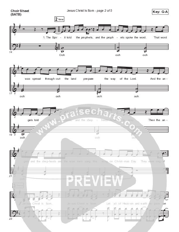 Jesus Christ Is Born Choir Sheet (SATB) (Mac Powell)