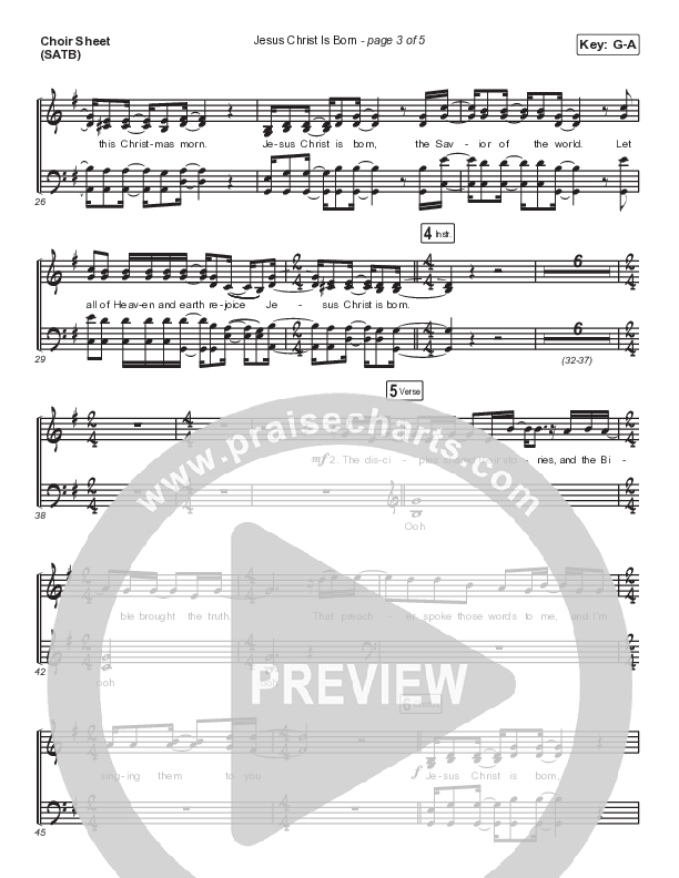 Jesus Christ Is Born Choir Sheet (SATB) (Mac Powell)