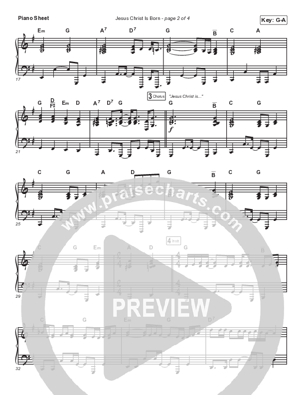 Jesus Christ Is Born Piano Sheet (Mac Powell)
