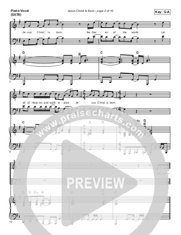 Jesus Christ Is Born Piano/Vocal Pack (Mac Powell)