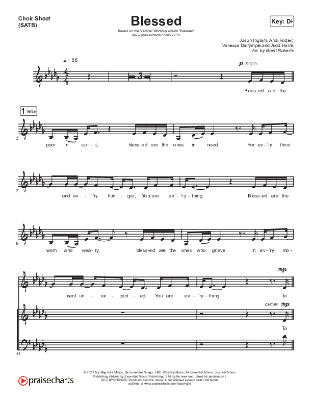 Blessed Choir Vocals (SATB) (Vertical Worship)