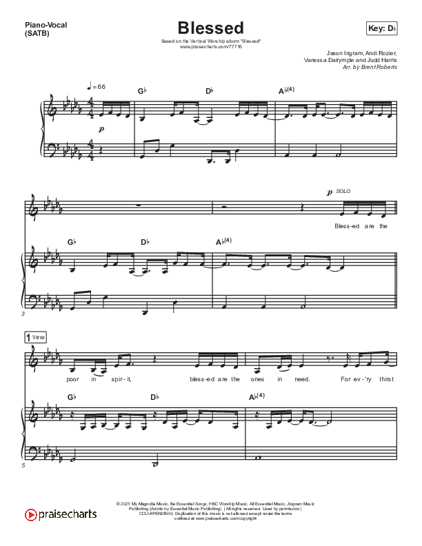 Blessed Piano/Vocal & Lead (Vertical Worship)