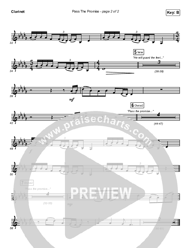 Pass The Promise Clarinet (Keith & Kristyn Getty / Sandra McCracken)