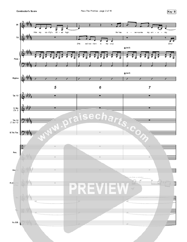 Pass The Promise Conductor's Score (Keith & Kristyn Getty / Sandra McCracken)