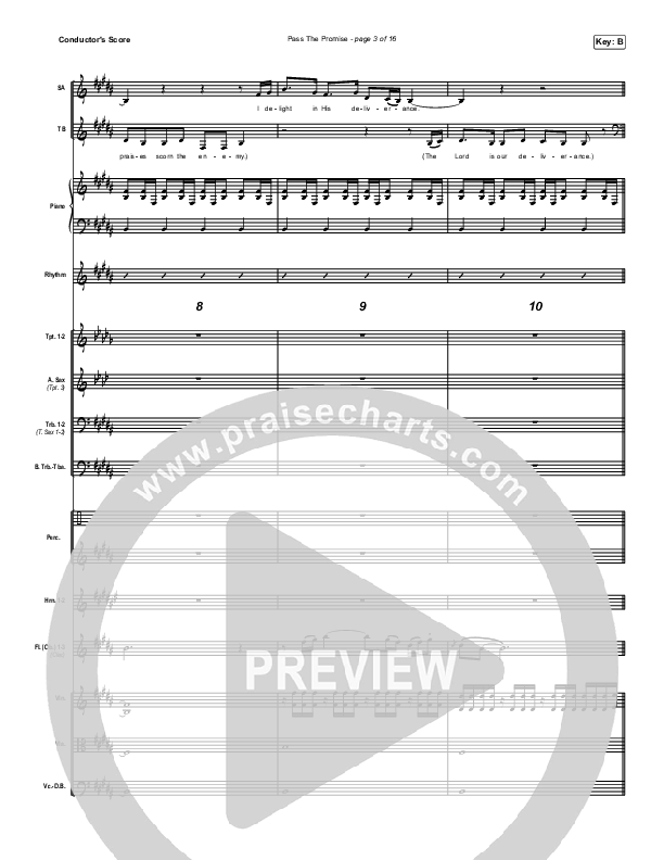 Pass The Promise Conductor's Score (Keith & Kristyn Getty / Sandra McCracken)